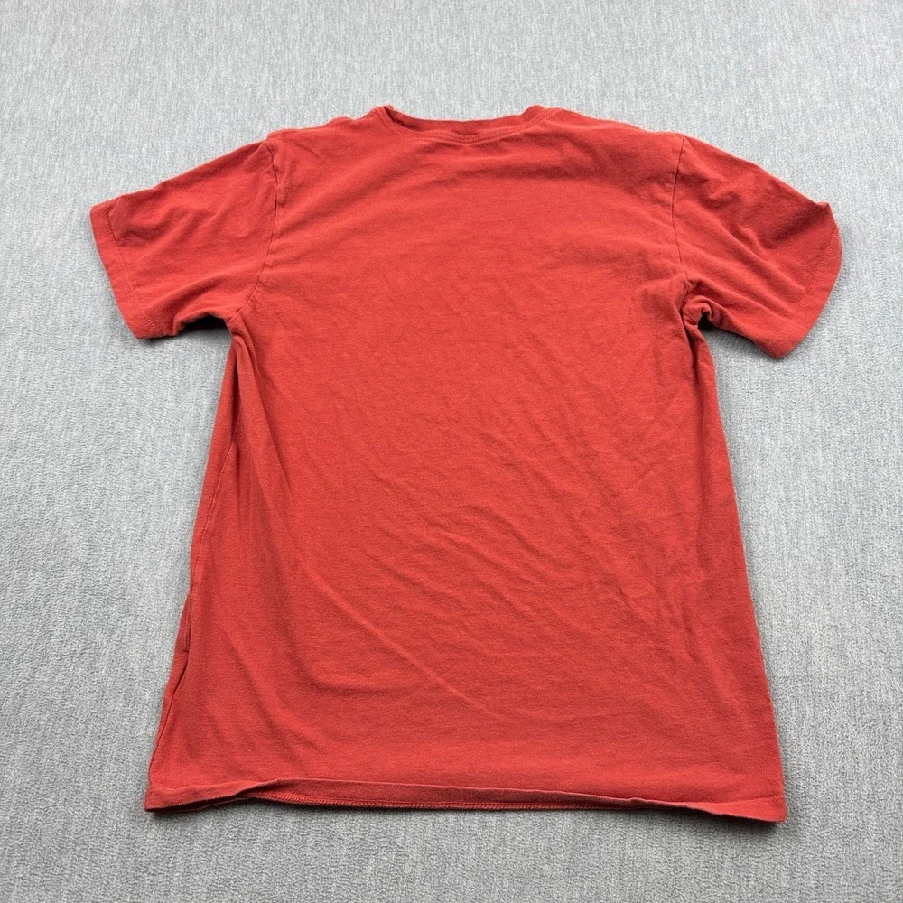 The North Face T Shirt Mens Small Orange Graphic Logo Half Dome Short Sleeve Tee